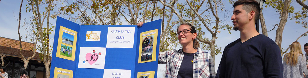 Two students at Club Day