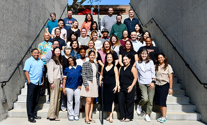 Five rows of 40 Foothill counselors