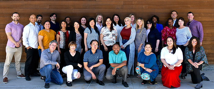 Three rows of Foothill counselors