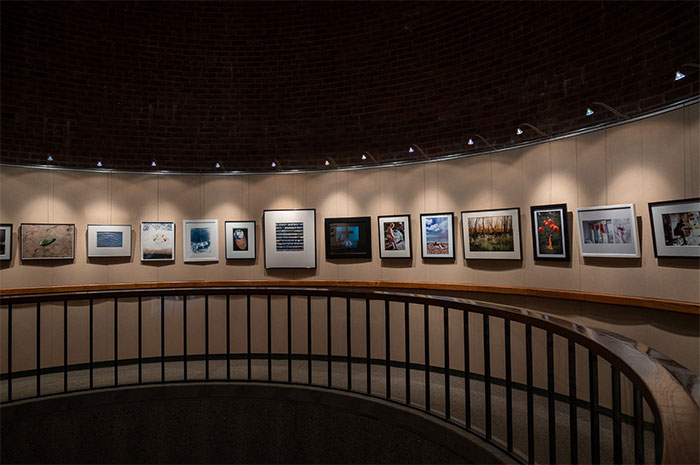 Wall of photographs in KCI