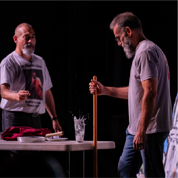 Professor David and Frank at the Physics Show