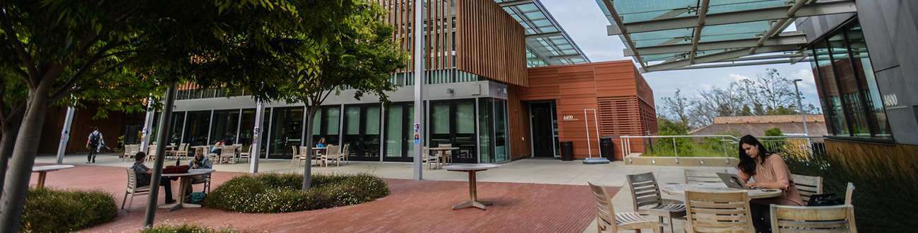 Outdoor patio of Physical Sciences and Engineering Complex