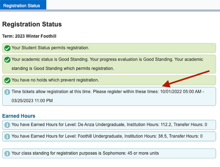 registration status list