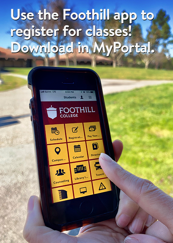 Use the Foothill College mobile app. Download from MyPortal.